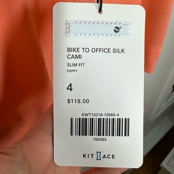 Kit and‎ Ace Bike to Office Silk Cami in Poppy Size 4 - Picture 6 of 8